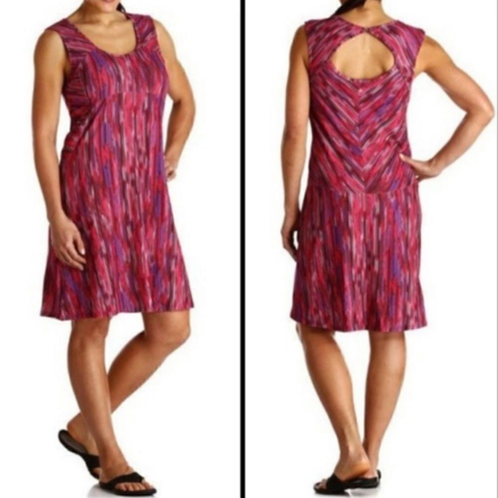 PrAna Alec Athletic Dress Azalea Rainblur Size Small